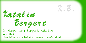 katalin bergert business card